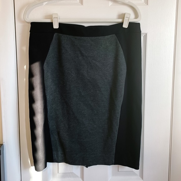 Loft Color Block Ponte Stretchy Knit Pencil Skirt - Picture 1 of 4